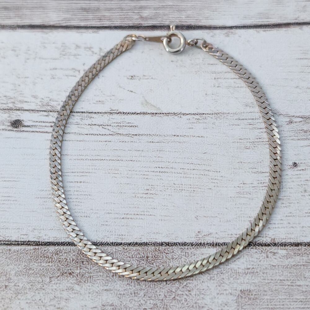 Vintage Silver Tone Bracelet - Tarnished to a Coppery Tone